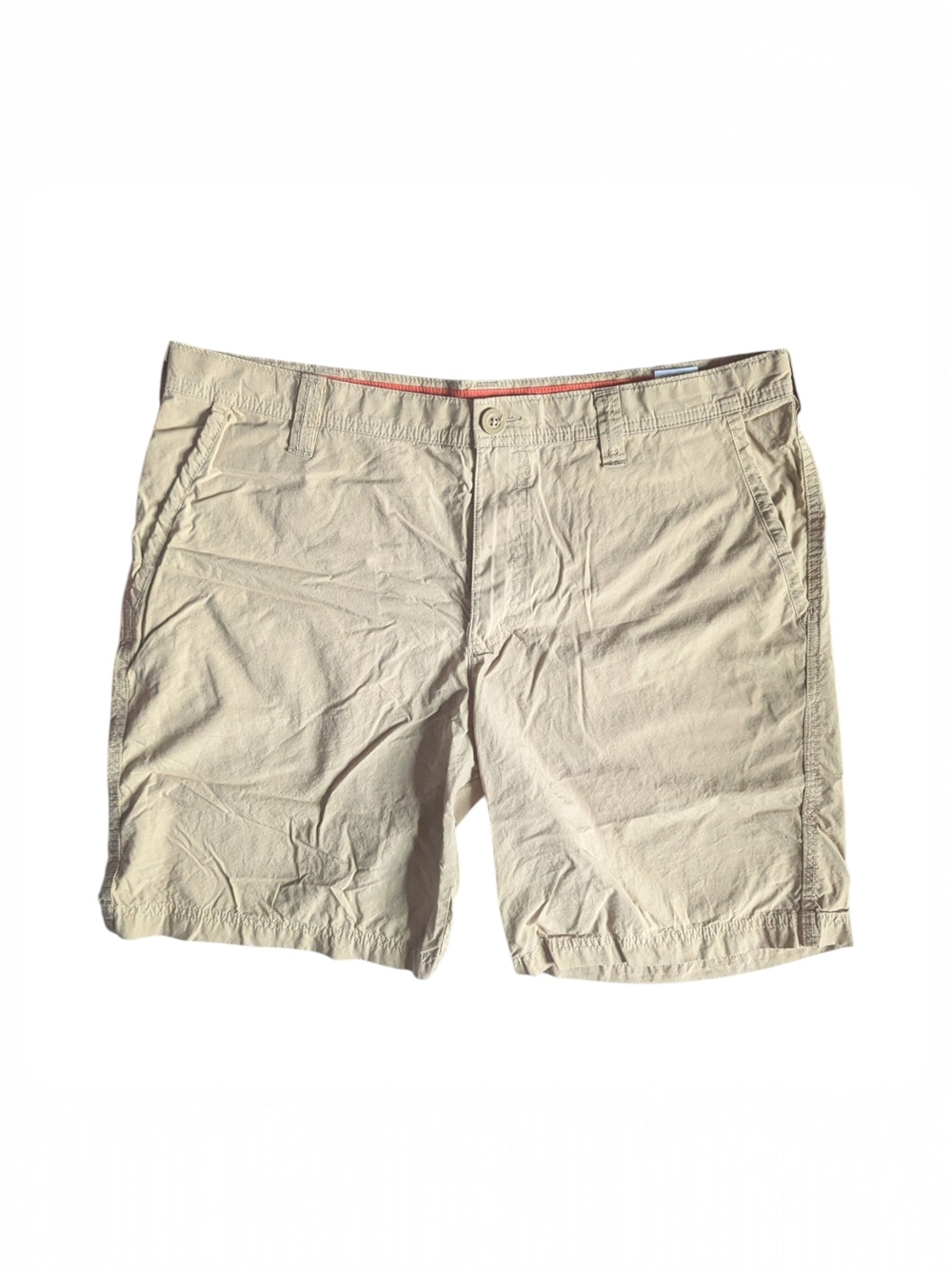 Columbia Cotton Classic Khaki Flat Front Chino Shorts 36